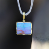 Monet Landscape Boulder Opal Velvet Necklace