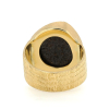Boulder Opal Ellipse Engraved Ring