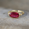 Rubellite Orbit Ellipse Ring