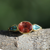 Petal Sunstone Tourmaline Ring