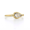 Teardrop 18k Gold Diamond Ring