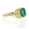 Emerald Orbit 18k Gold Oval Ring