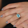 Rose Gold Aquamarine Ring