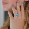 Rose Gold Aquamarine Ring