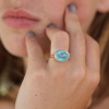 Rose Gold Aquamarine Ring