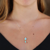 Australian Opal 18k Rose Gold Drop Necklace