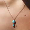 Australian Opal 18k Rose Gold Drop Necklace