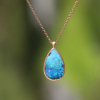 Australian Boulder Opal 18k Rose Gold Necklace
