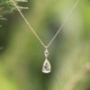 Rose Cut Diamond 18k White Gold Necklace