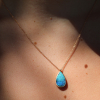 Australian Boulder Opal 18k Rose Gold Necklace
