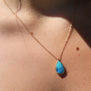 Australian Boulder Opal 18k Rose Gold Necklace