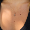 Rose Cut Diamond 18k White Gold Necklace