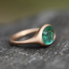 Oval 18k Rose Gold Green Tourmaline Ring