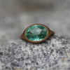 Oval 18k Rose Gold Green Tourmaline Ring