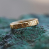 18k Gold Hand Engraved Band Ring