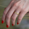 18k Gold Hand Engraved Band Ring