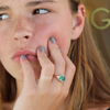 Oval 18k Rose Gold Green Tourmaline Ring