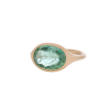 Oval 18k Rose Gold Green Tourmaline Ring