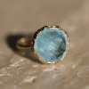 Aquamarine All 14k Gold Lace Ring