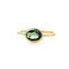Oval Green Tourmaline 14k Gold Ring