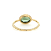 Oval Green Tourmaline 14k Gold Ring
