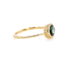 Oval Green Tourmaline 14k Gold Ring