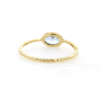 Textured Blue Topaz 14k Gold Ring