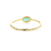 Textured Oval Emerald 14k Gold Ring