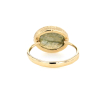 Oval Labradorite 14k Gold Textured Bezel Ring