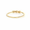 Textured Triple Diamond Gold Ring