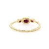 Triple Ruby 14k Gold Ring