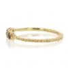 Triple Greyish Brown Diamond Yellow Gold Ring