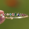 Multi Gemstone Bangle Bracelet