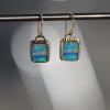 Australian Opal 14k Gold Earrings