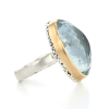 Vertical Inverted Aquamarine Ring