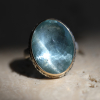 Vertical Inverted Aquamarine Ring