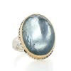 Vertical Inverted Aquamarine Ring