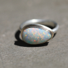 Teardrop Australian Opal ring