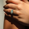 Teardrop Australian Opal ring