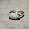 Teardrop Australian Opal ring