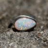 Teardrop Australian Opal ring
