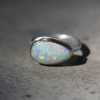 Teardrop Australian Opal ring