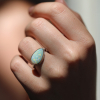 Teardrop Australian Opal ring