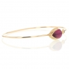 Teardrop Pink Tourmaline 14k Gold Bracelet