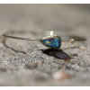 Asymmetrical Boulder Opal Gold Bracelet