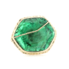 All Gold Emerald Fusion Ring