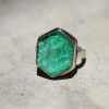Vertical Emerald Slice Ring