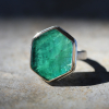Vertical Emerald Slice Ring
