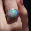 Mintabie Australian Opal Gold Ring