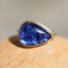 Smooth Teardrop Tanzanite Ring